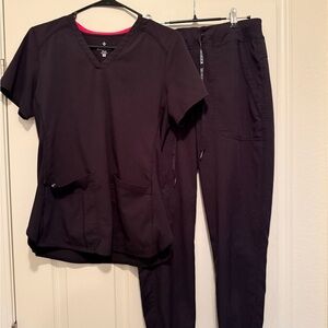 Women's scrub set V-Neck Top & Jogger Pants